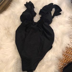 Maternity black bathing suit